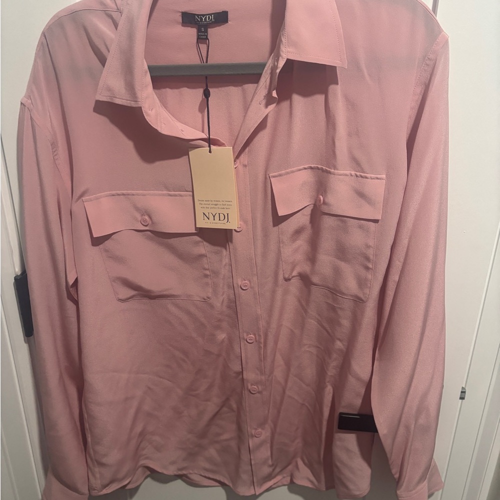 NYDJ Light Pink Collared Shirt